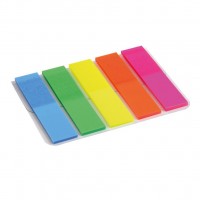- Axent Plastic bookmarks 51250mm, 125, rectangles, neon colors (2440-01-)